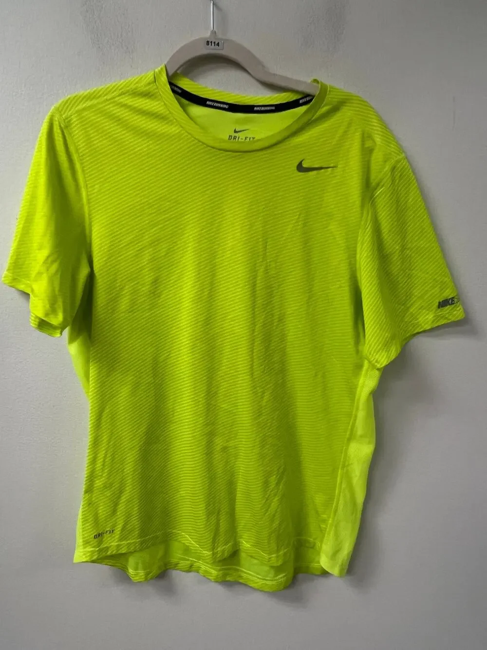 Nike Dri-Fit Bright Yellow Shirt Sz M